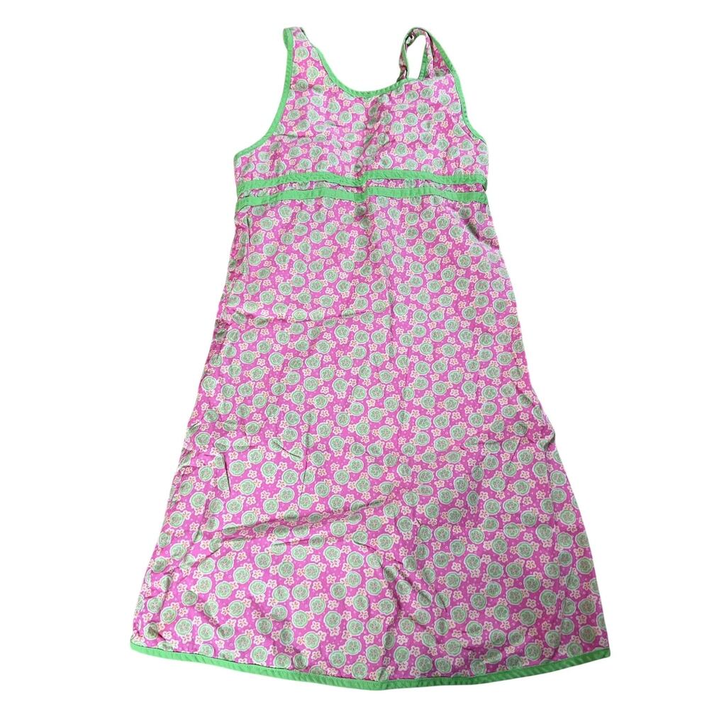 Dress Girls 8 Pink Floral Scoop Neck Pockets Elastic Waist Pullover Casual